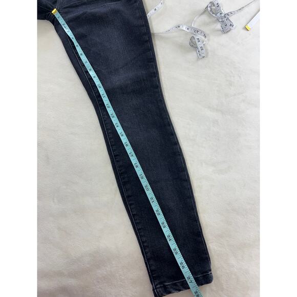 Current/Elliott Black Stiletto Slit Watchtower Eyelets Jean Womens 24 / 0 Grunge - Picture 12 of 12